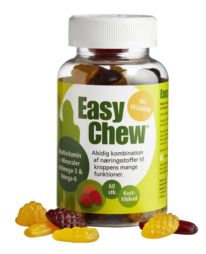 EasyChew Multivitamin m. Omega 3 – 60 stk v:4350097 EasyChew Multivitamin m. Omega 3 – 60 stk v:4350097