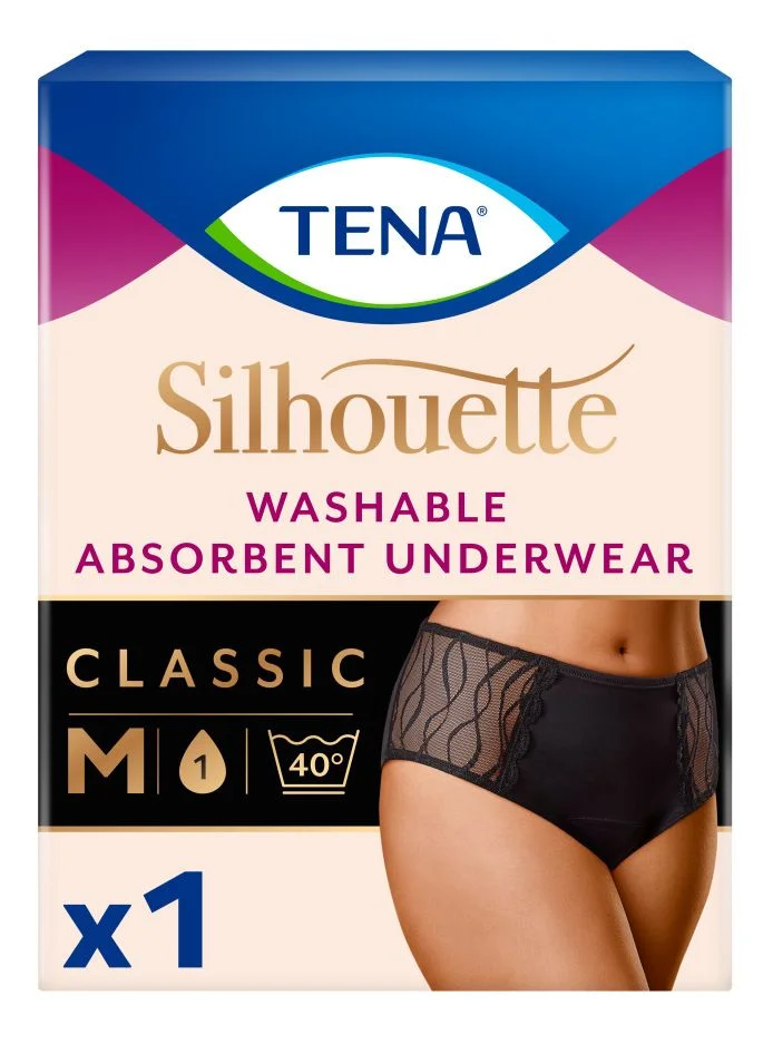 TENA Silhouette Washable Absorbent Underwear Str. M – 1 stk. v:4156492 TENA Silhouette Washable Absorbent Underwear Str. M – 1 stk. v:4156492