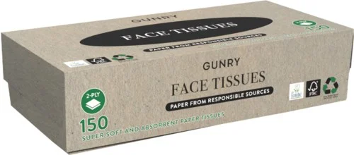 Gunry Face Tissues 150 stk v:8553938 Gunry Face Tissues 150 stk v:8553938