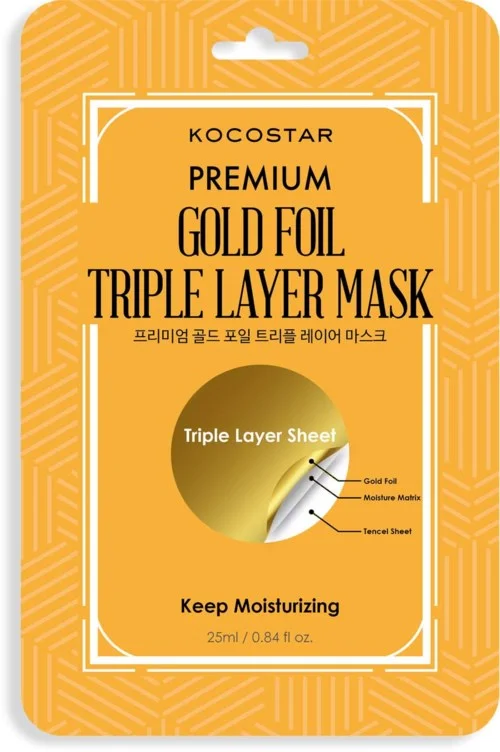KOCOSTAR Premium Gold Foil Triple Layer Mask v:9524093 KOCOSTAR Premium Gold Foil Triple Layer Mask v:9524093