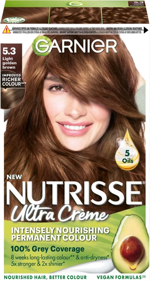 Garnier Nutrisse Ultra Créme Permanent Color 5.3 Light Golden Brown v:4323991