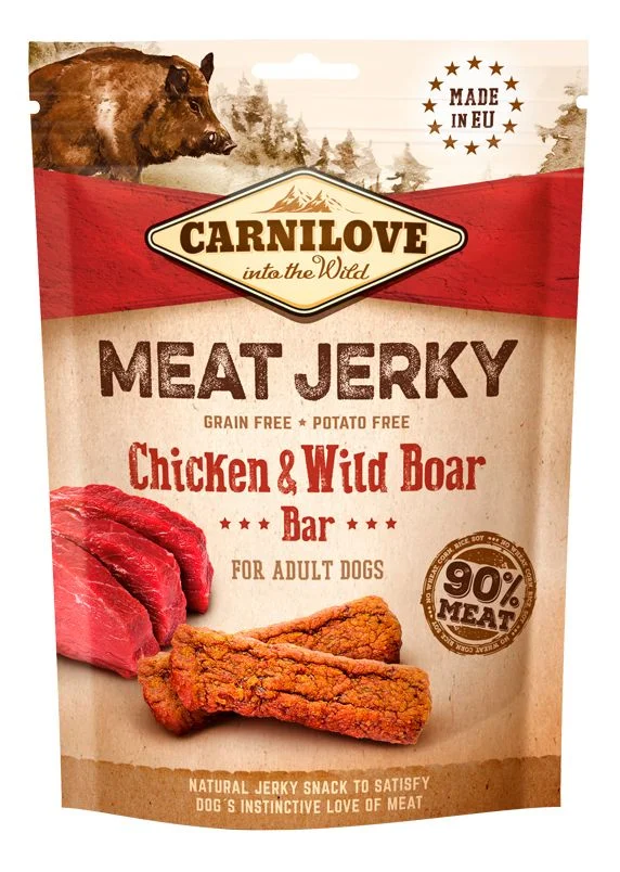 Carnilove Jerky Chicken & Wild Boar Bar – 100 g. v:3528658