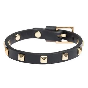 DARK Leather Stud Bracelet Mini Black v:6628844