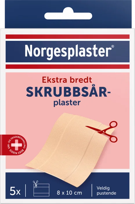 Norgesplaster Skrubbsårplaster 8 x 10 cm v:8574404 Norgesplaster Skrubbsårplaster 8 x 10 cm v:8574404