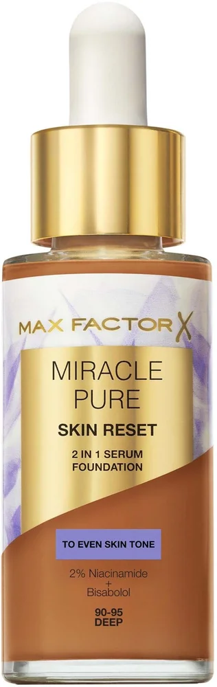 Max Factor Miracle Pure 2in1 Skin Reset Serum Foundation 90-95 Deep v:6946727