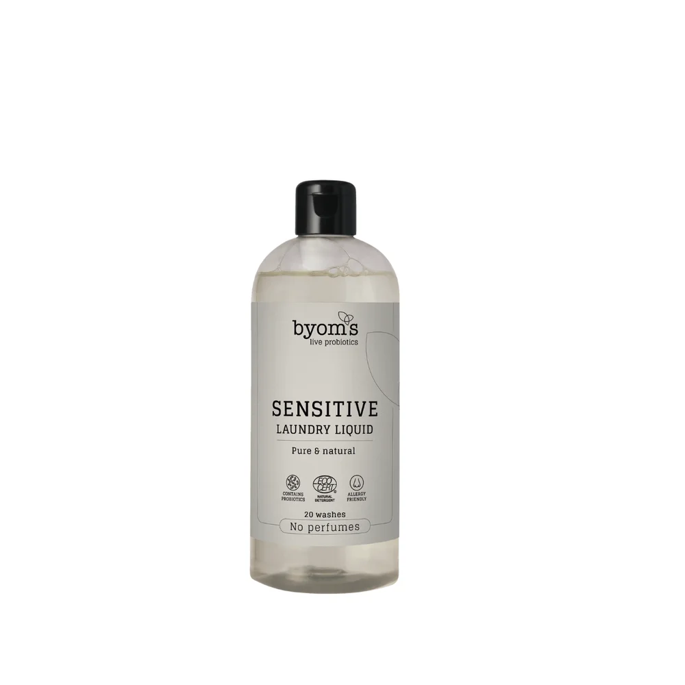 Byoms Sensitive Probiotic Laundry Liquid Ecocert 25 vask – 500 ml v:8702132 Byoms Sensitive Probiotic Laundry Liquid Ecocert 25 vask – 500 ml v:8702132