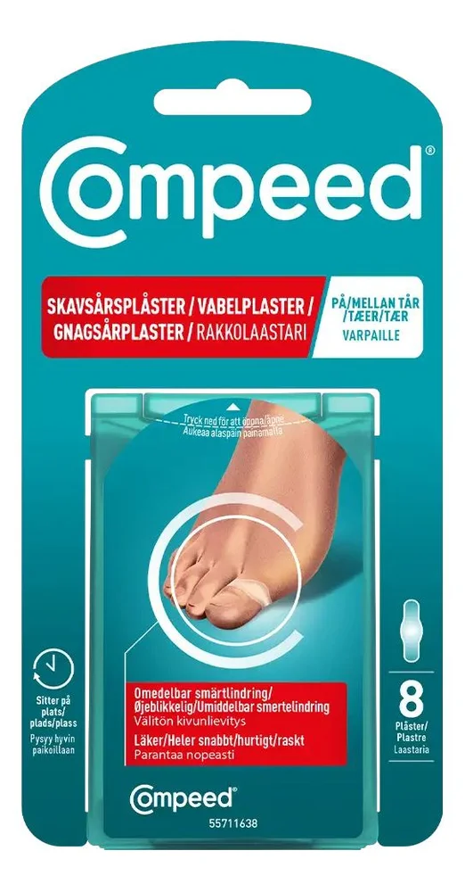 Compeed Gnagsårplaster til tær – 8 stk. v:3902083 Compeed Gnagsårplaster til tær – 8 stk. v:3902083