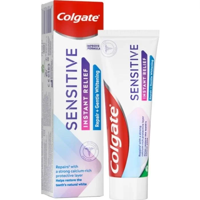 Colgate Sensitive Instant Relief Whitening Tannkrem 75 ml v:6155468 Colgate Sensitive Instant Relief Whitening Tannkrem 75 ml v:6155468