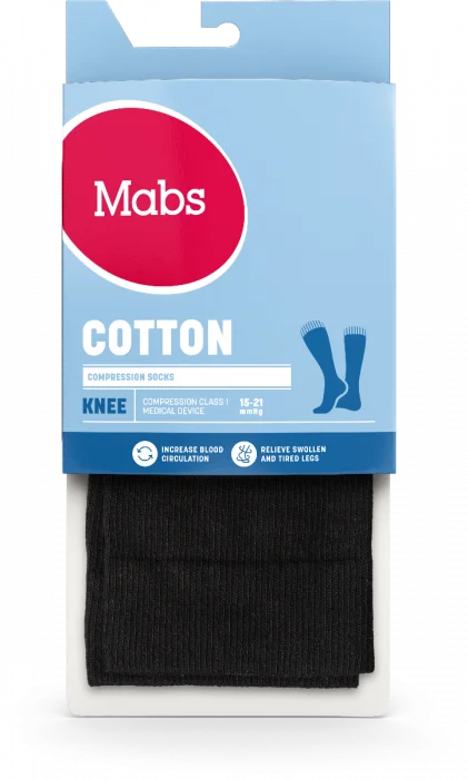 Mabs Bomull Knestrømpe K1 sort L v:1328697
