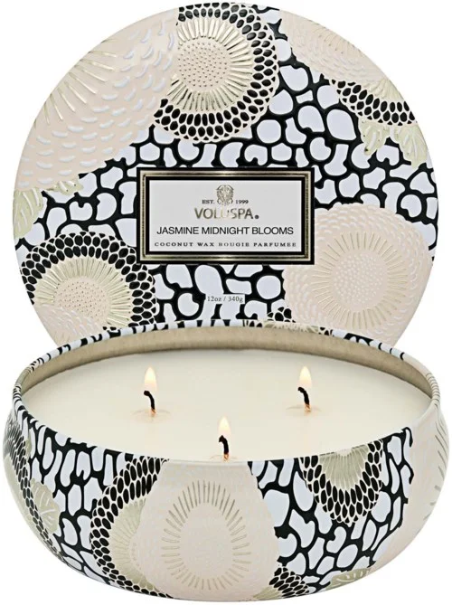 Voluspa Jasmine Midnight Blooms Japonica 3-Wick Tin Candle 40h 340 g v:5016501