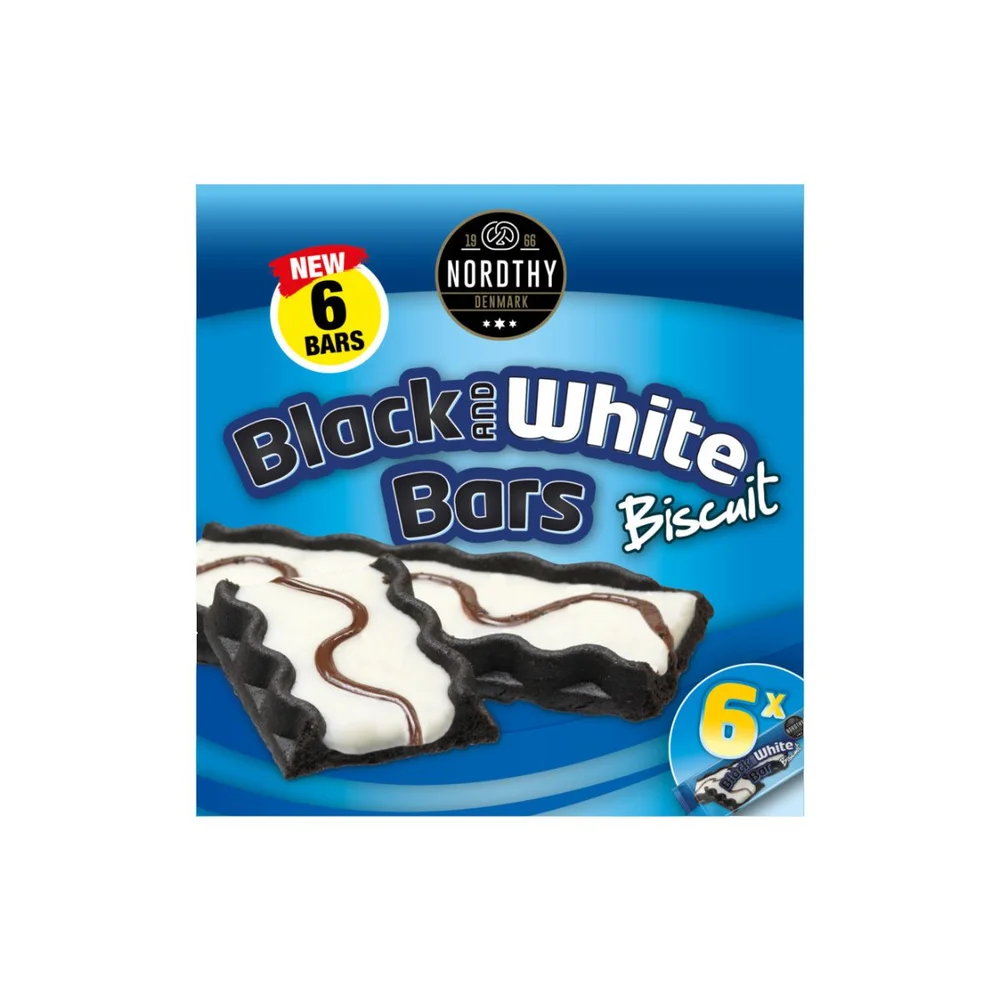 Nordthy Black and White Bars 6 pk – 150 g v:3222568 Nordthy Black and White Bars 6 pk – 150 g v:3222568
