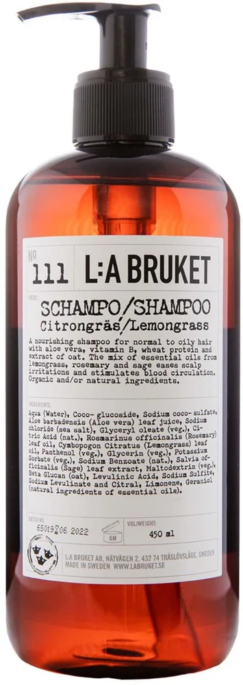 L:a Bruket 111 Shampoo Lemongrass 450 ml v:3438986 L:a Bruket 111 Shampoo Lemongrass 450 ml v:3438986