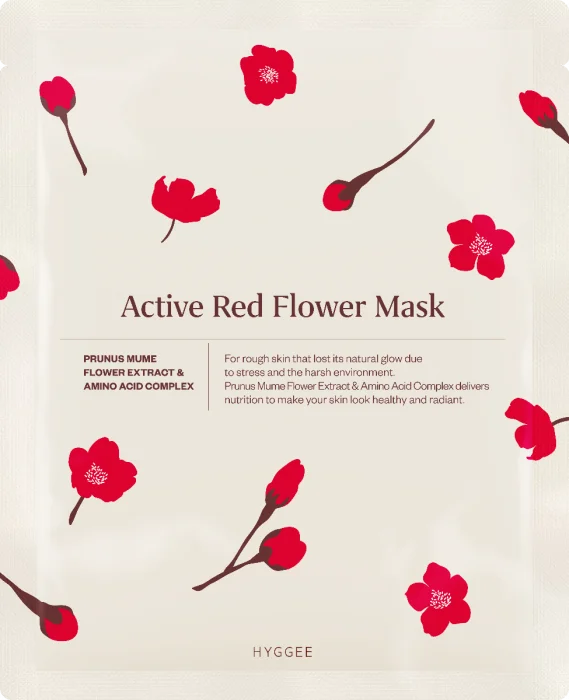HYGGEE Active Red Flower Mask v:4177990