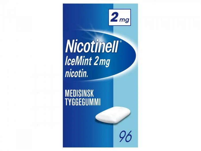 Nicotinell 2 mg tyggegummi icemint 96 stk v:7088350