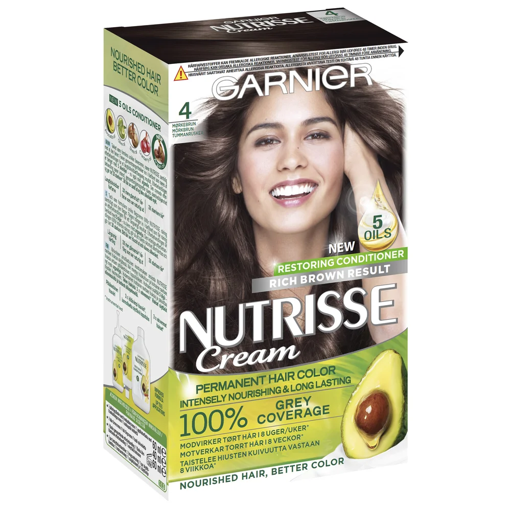 Garnier Nutrisse Cream 4 Brun v:9356969 Garnier Nutrisse Cream 4 Brun v:9356969