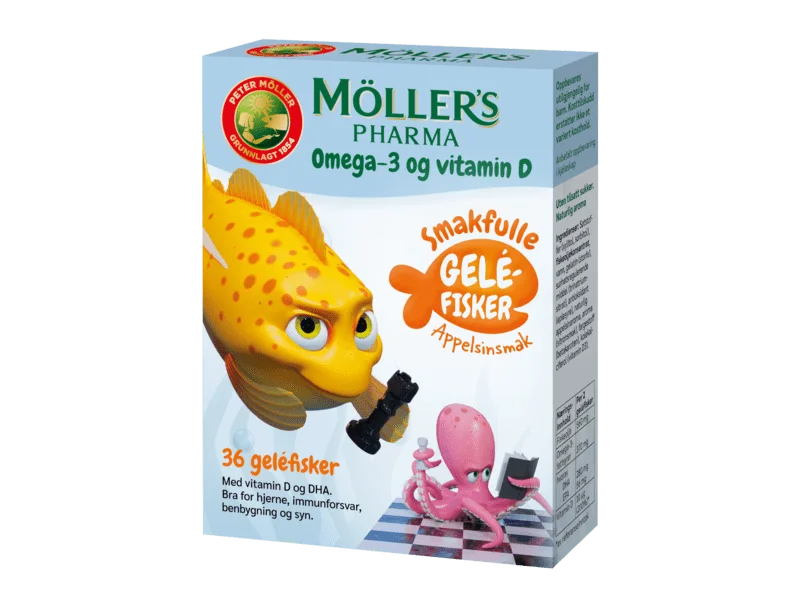 Møllers Pharma Omega 3 Geléfisk – 36 stk v:8528810 Møllers Pharma Omega 3 Geléfisk – 36 stk v:8528810