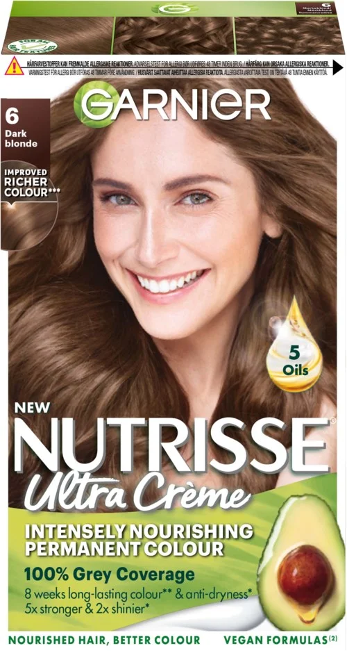 Garnier Nutrisse Ultra Créme Permanent Color 6 Dark Blonde v:1920608 Garnier Nutrisse Ultra Créme Permanent Color 6 Dark Blonde v:1920608