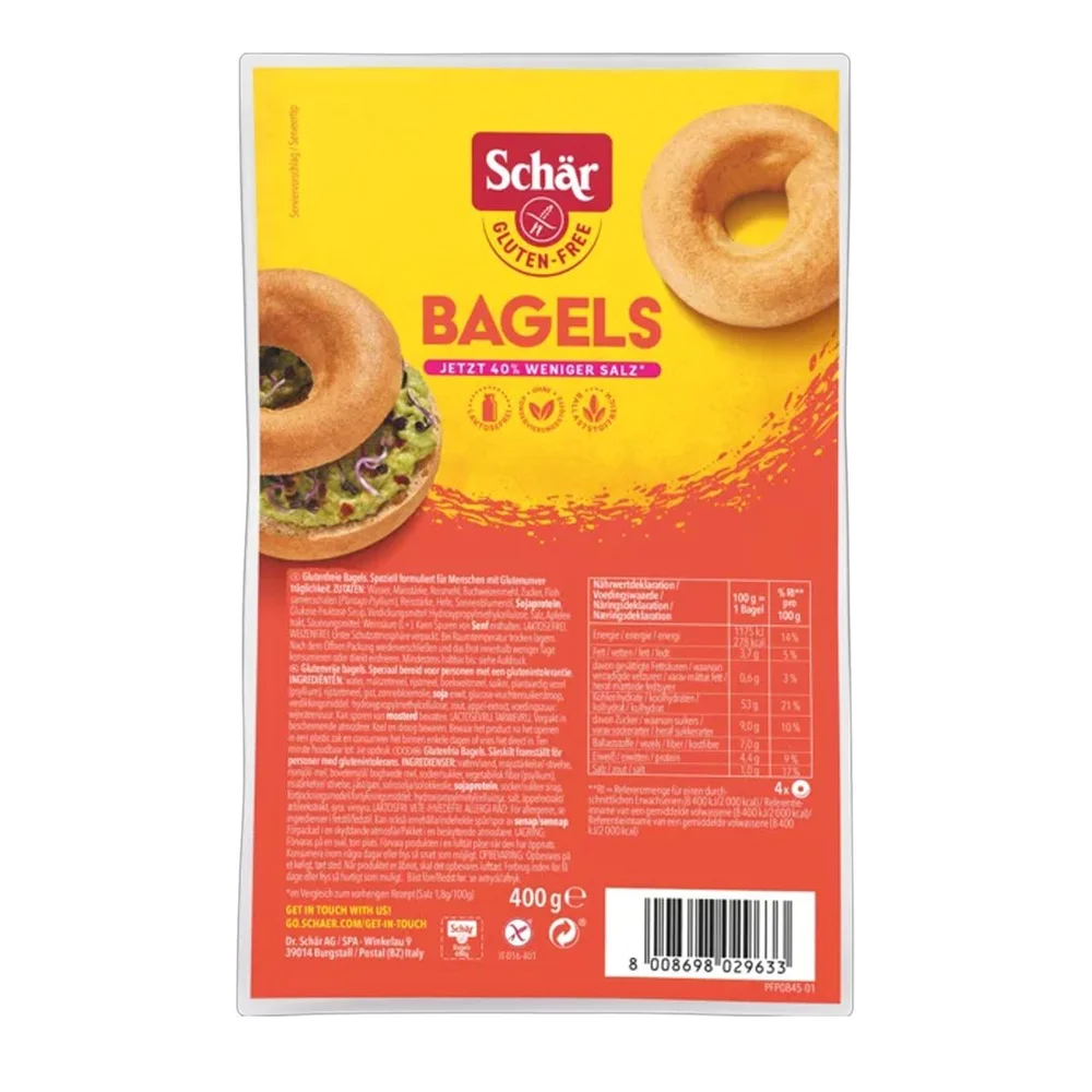 Schär Bagels 4 stk. – 400 g. v:1421624