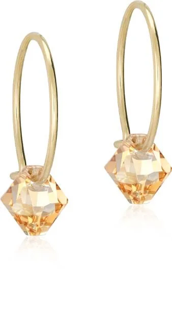 Blomdahl GT Ear Ring 14 mm, Bicone 6 mm Golden Shadow v:3996990