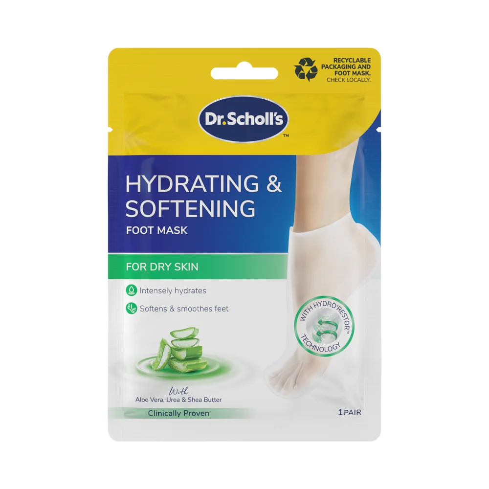 Scholl Aloe Vera Fotmaske for myke og glatte føtter v:9928058 Scholl Aloe Vera Fotmaske for myke og glatte føtter v:9928058