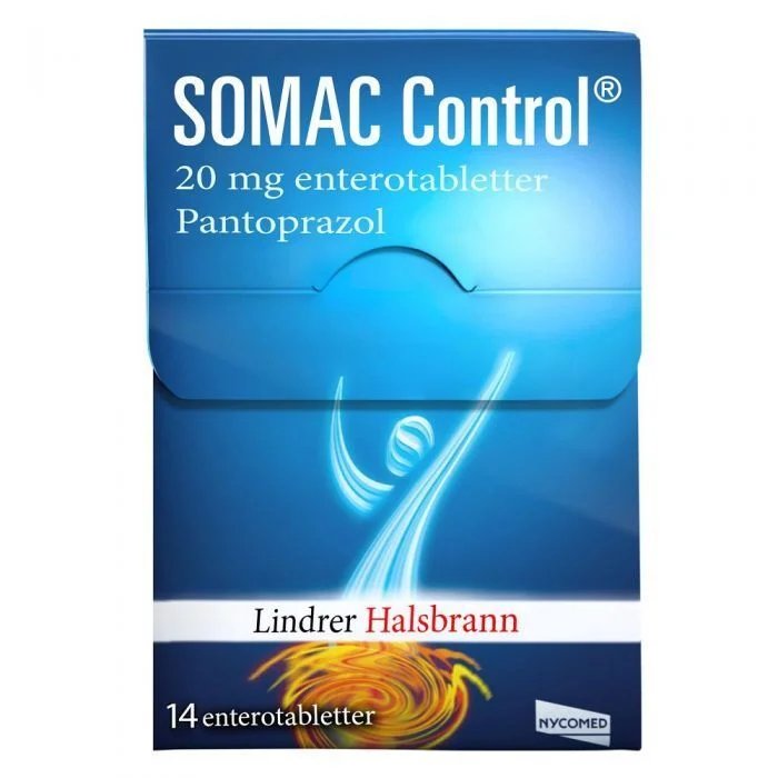 Somac Control 20 mg enterotabletter - 14 stk v:3758345