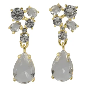 Snö Of Sweden Trinity Crystal Pendant Ear Gold Onesize v:4402760