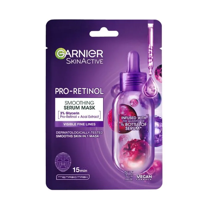 Garnier SkinActive Pro-Retinol Smoothing Serum Sheet Mask for all skin types 28 g v:8525861 Garnier SkinActive Pro-Retinol Smoothing Serum Sheet Mask for all skin types 28 g v:8525861
