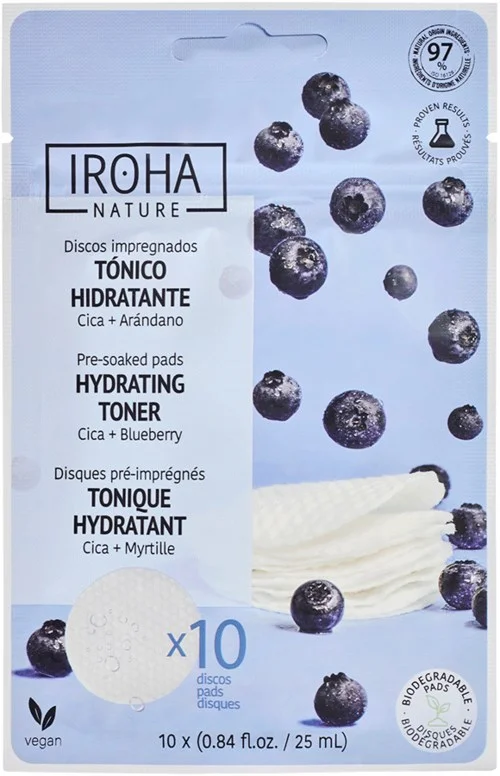 IROHA NATURE Hydrating Toner Pads Cica + Blueberry v:5217957