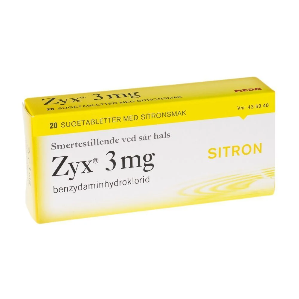Zyx sugetabletter 3mg sitron - 20 stk v:5582328