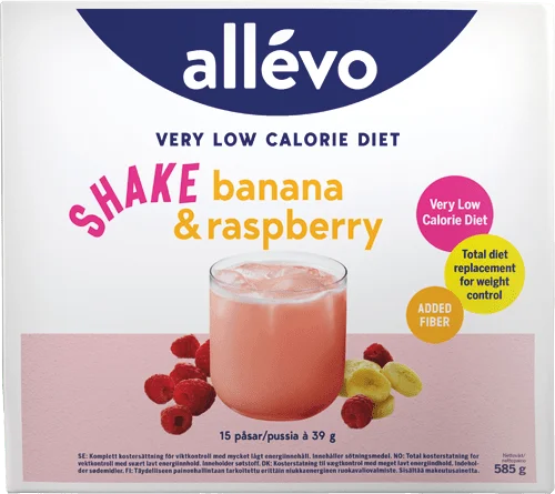 Allévo VLCD Shake Banana & Raspberry - 15x39 g v:4547453