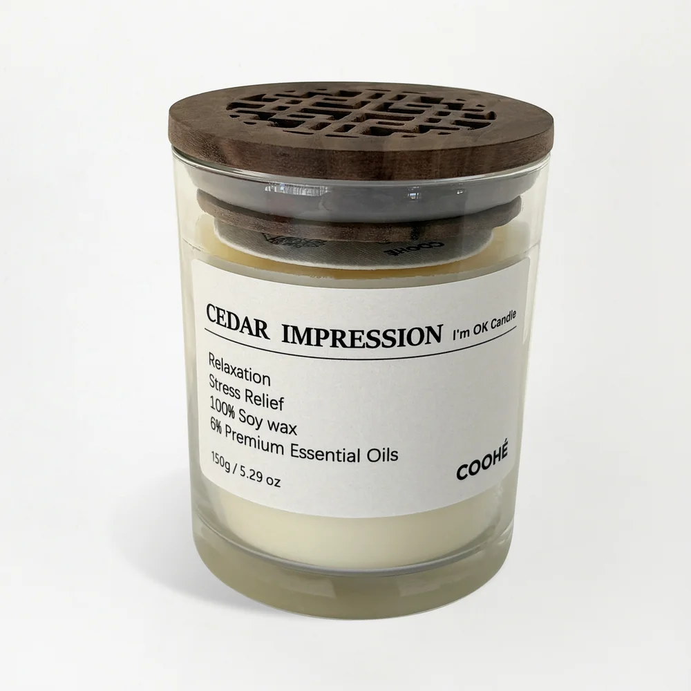 I’M OK Soy Wax Aroma Candle Cedar Impression 150 g – COOHÉ v:7019042