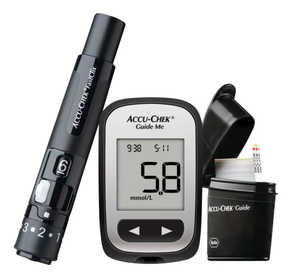 Accu-Chek Guide Me blodsukkerapparat, startsett v:3311346 Accu-Chek Guide Me blodsukkerapparat, startsett v:3311346