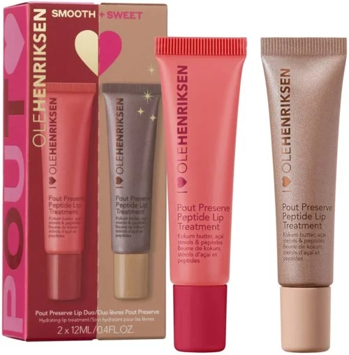 Ole Henriksen Pout Preserve Lip Duo Strawberry Sorbet + Creme Brulee Glimmer v:8430898