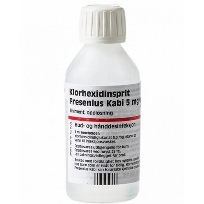 Klorhexidinsprit 5 mg/ml liniment 125 ml v:4777076