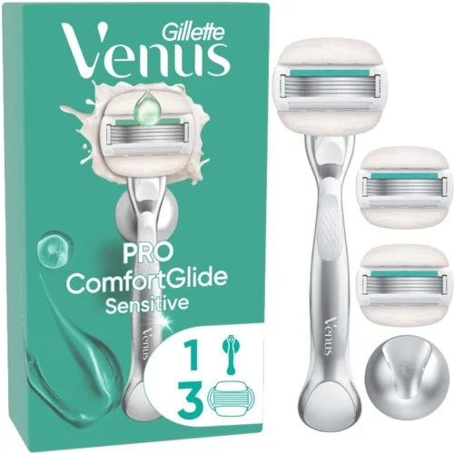 Gillette Venus Pro ComfortGlide Sensitive Razor & Holder 3 stk v:5266356 Gillette Venus Pro ComfortGlide Sensitive Razor & Holder 3 stk v:5266356