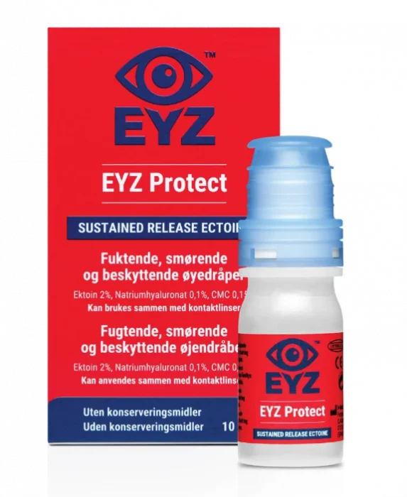 EYZ øyedråper med ektoin 10 ml – lindrer tørre og irriterte øyne v:4050401