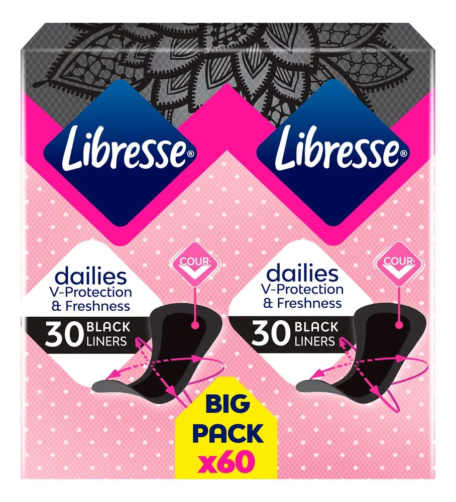 Libresse Regular Black Big Pack – 60 stk. v:4966268