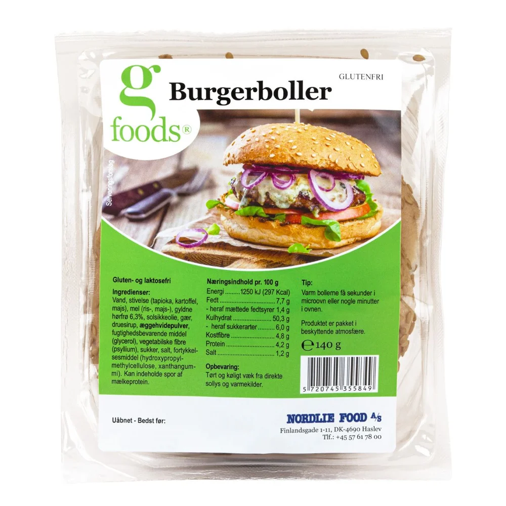 G-Foods Burgerbrød – 2 stk v:4788323