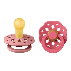BIBS Pacifier Boheme Latex Dusty Pink/Coral Size 1 2pcs v:7431143