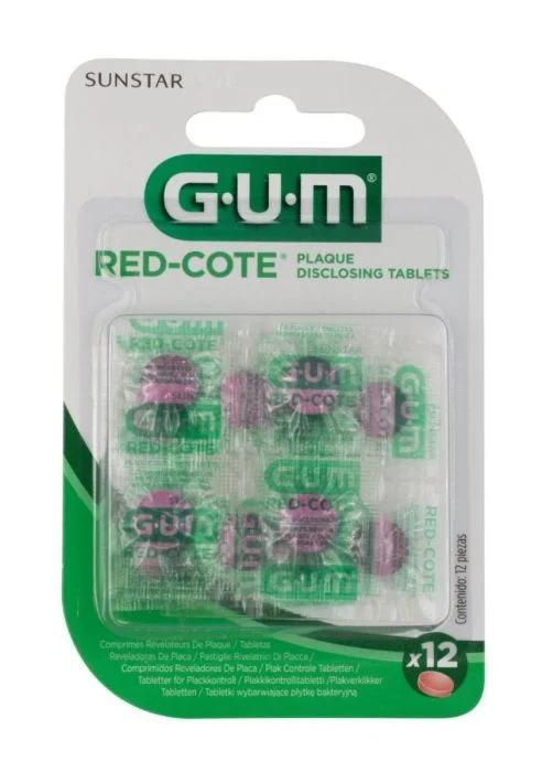 Gum Red Cote Plakkontroll tabletter 12 stk – synlig plakk v:3480726 Gum Red Cote Plakkontroll tabletter 12 stk – synlig plakk v:3480726