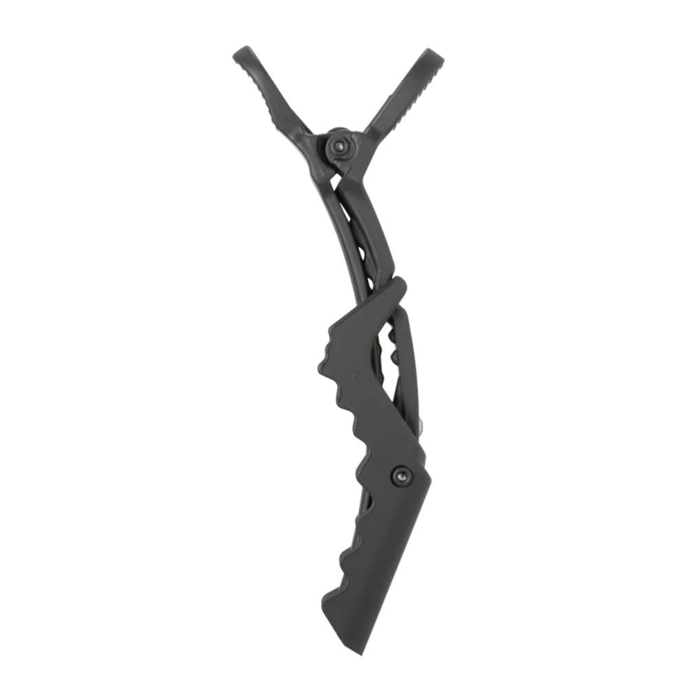 Croco Hair Styling Clips Black 4-Pack Beauty v:6247528