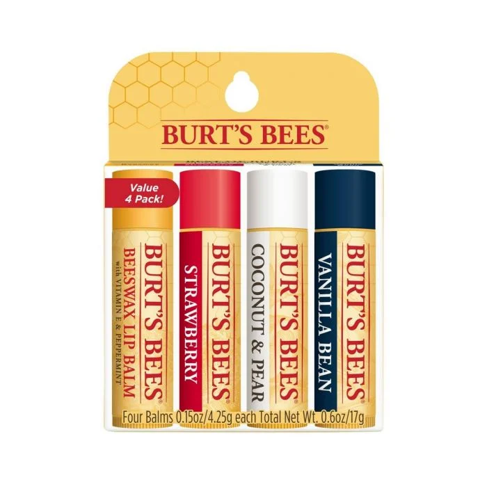 Burt's Bees Lip Balm assorterte smaker 4 stk v:5422204 Burt's Bees Lip Balm assorterte smaker 4 stk v:5422204