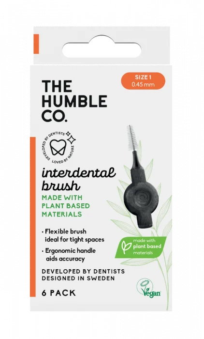 The Humble Co. Plant Based Interdental Brush Size 1 Orange 6stk v:3204670