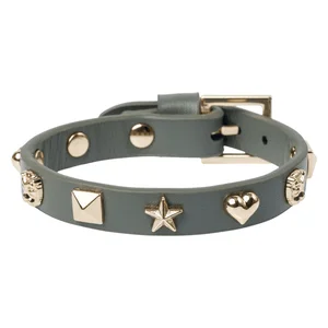 DARK Leather Sign Stud Bracelet Cool Army v:2092773