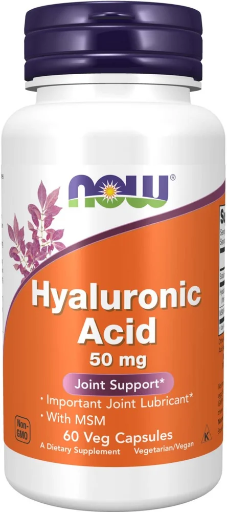 NOW Hyaluronic Acid 50Mg + Msm 60 stk v:7505720