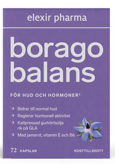 Elexir Pharma Borago 72 kapsler | Hud og hormonbalanse v:6753348