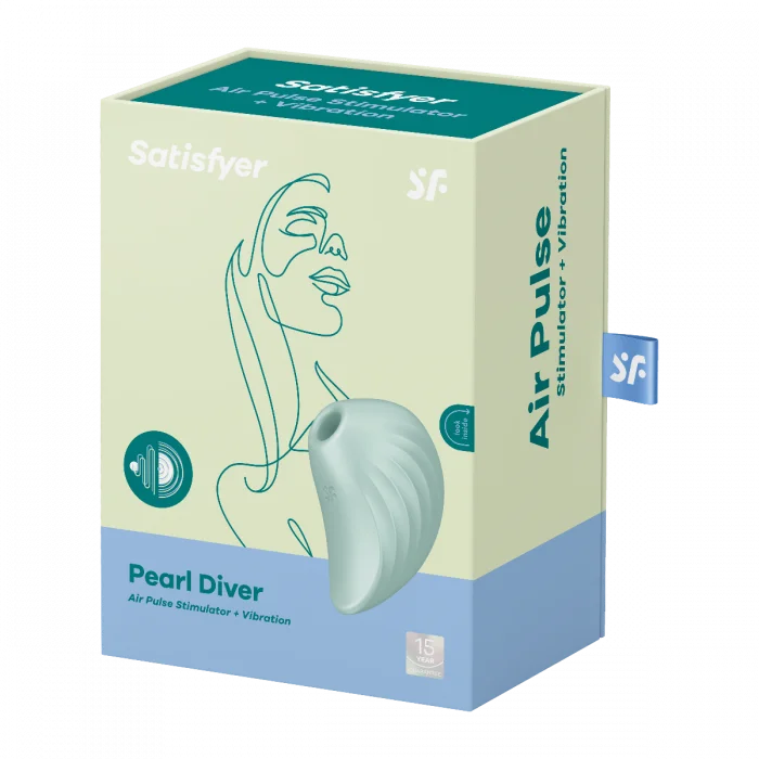 Satisfyer Pearl Diver Mint lufttrykksvibrator 1 stk v:7789777