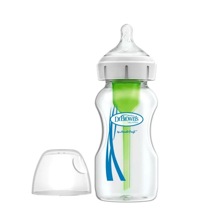 Dr. Brown’s options+ Anti-colic tåteflaske Wide-Neck glass 0 mnd+ 270 ml v:6489081