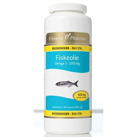 Fitness Pharma Omega-3 Fiskeolje 500 mg – 360 kaps. v:4142967 Fitness Pharma Omega-3 Fiskeolje 500 mg – 360 kaps. v:4142967