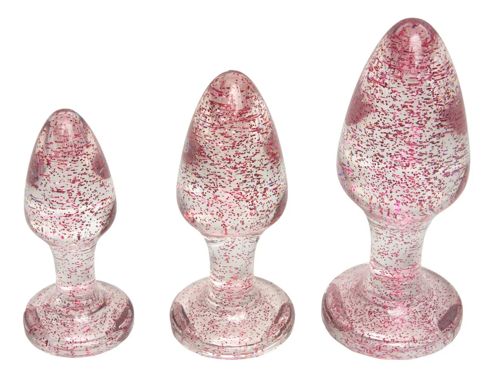 Baseks Pink Glitter Butt Plug Set v:2861919 Baseks Pink Glitter Butt Plug Set v:2861919